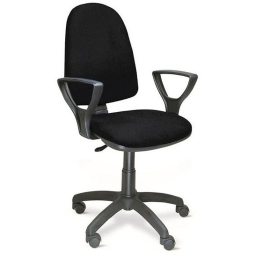 SEDIA NEW EKOS NERA CON  RUOTE+BRACC. CERT. EN1335