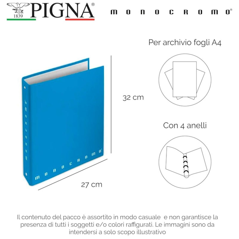 COPERTINE AD ANELLI A4   030 MONOCROMO 5PZ 3