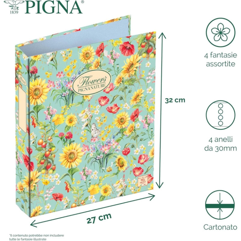 COPERTINA AD ANELLI A4 21X30 030 NATURE FLOWERS 2