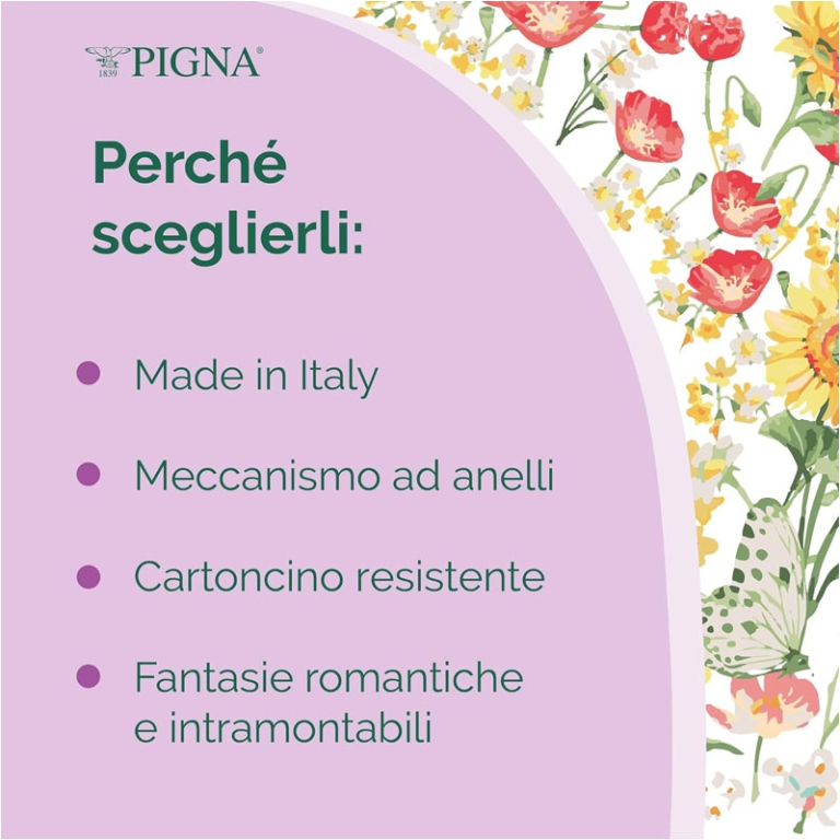 COPERTINA AD ANELLI A4 21X30 030 NATURE FLOWERS 5