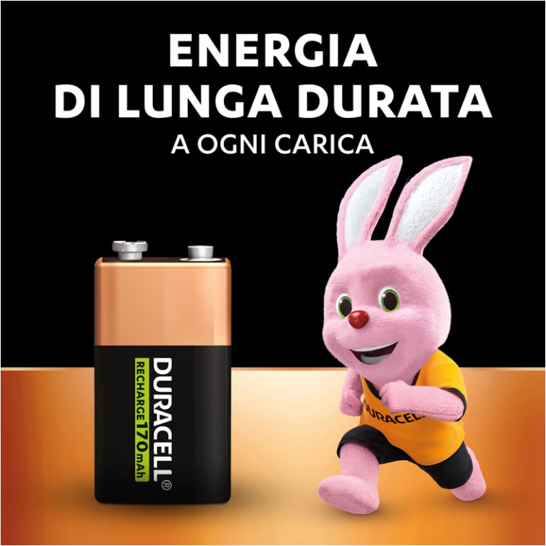 BATTERIE 9V RICARICABILI DURACELL 5