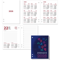 BLOCCO CALENDARIO ZODIACO CON FORI 9X12 DA TAVOLO
