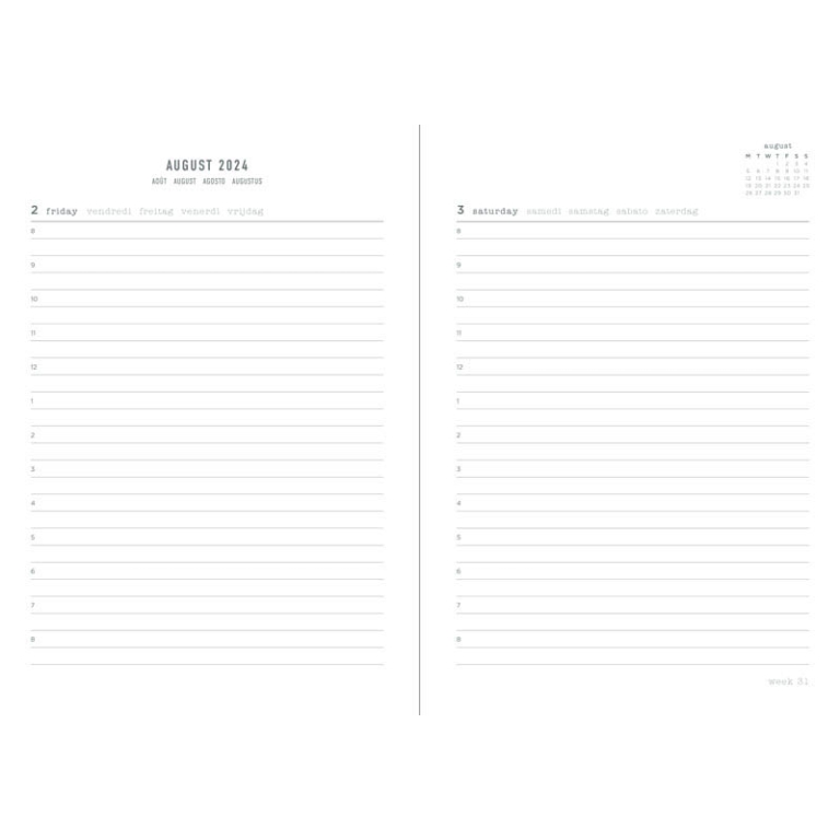 AGENDA GIORNALIERA A6 ACCADEMICA INSPIRE LETTS 2