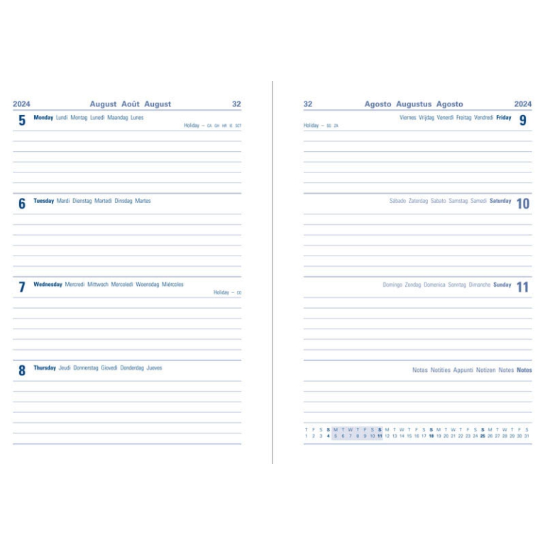 AGENDA ACCADEMICA LETTS  PAISLEY A6 SETTIMANALE 2