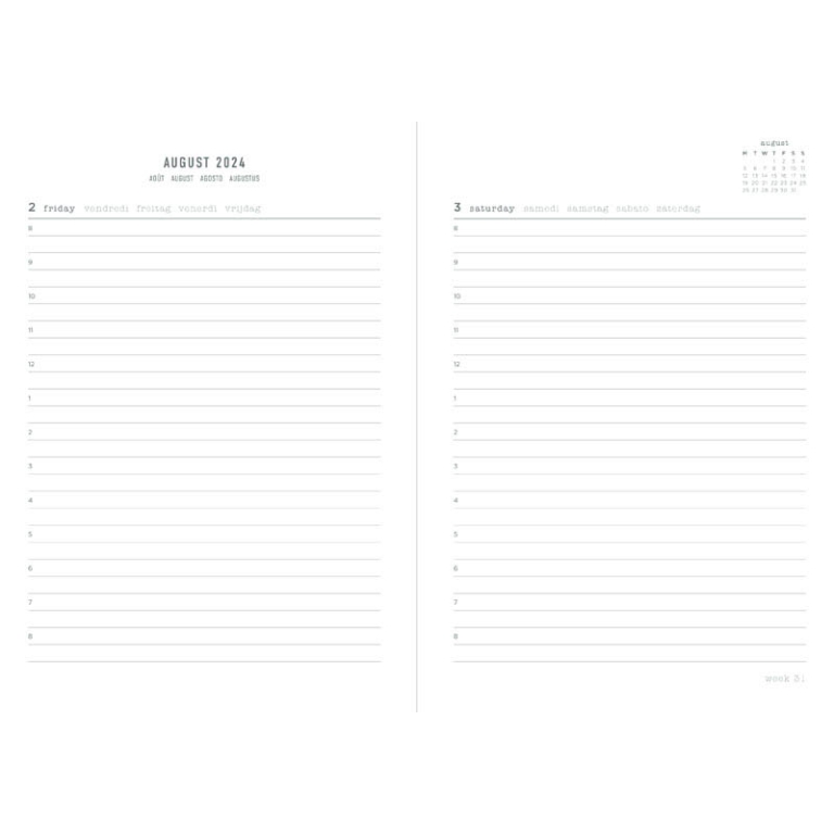 AGENDA GIORNALIERA A5 ACCADEMICA CONSCIOUS LETTS 2