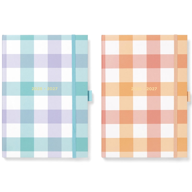 AGENDA SETTIMANALE A5 ACCADEMICA GINGHAM LETTS