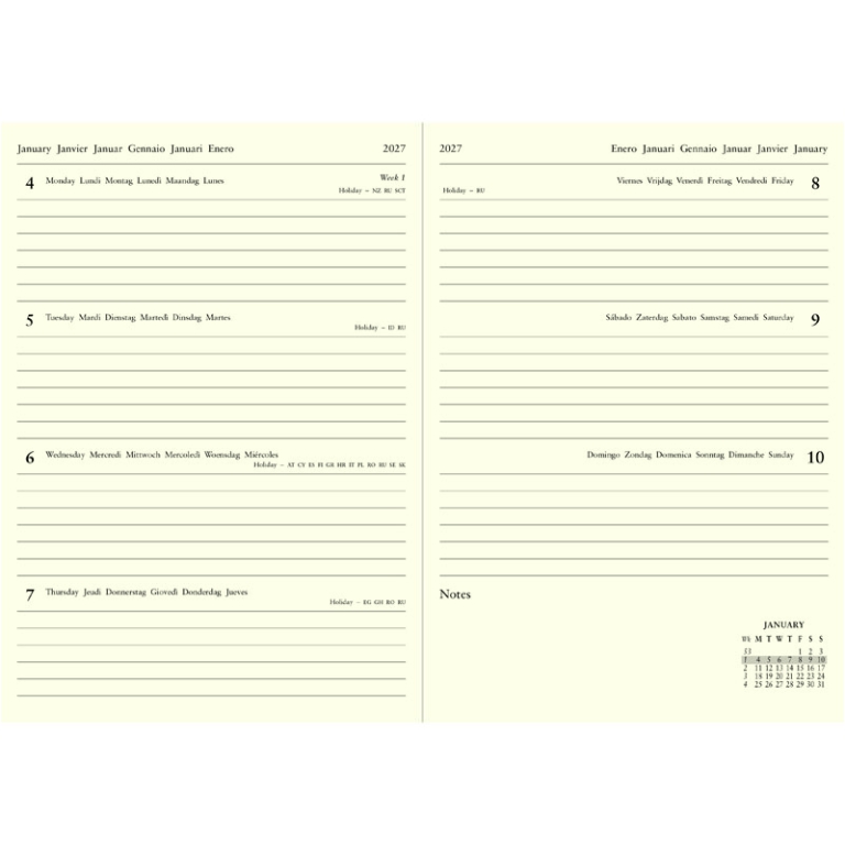 AGENDA SETTIMANALE 15X21CM BAROQUE LETTS 2