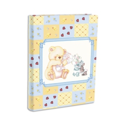 ALBUM NASCITA CELESTE ANIMALETTI 200 TASC. 13X19CM