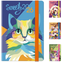 AGENDA 118UO 9X13 SWEETY C/ELASTICO