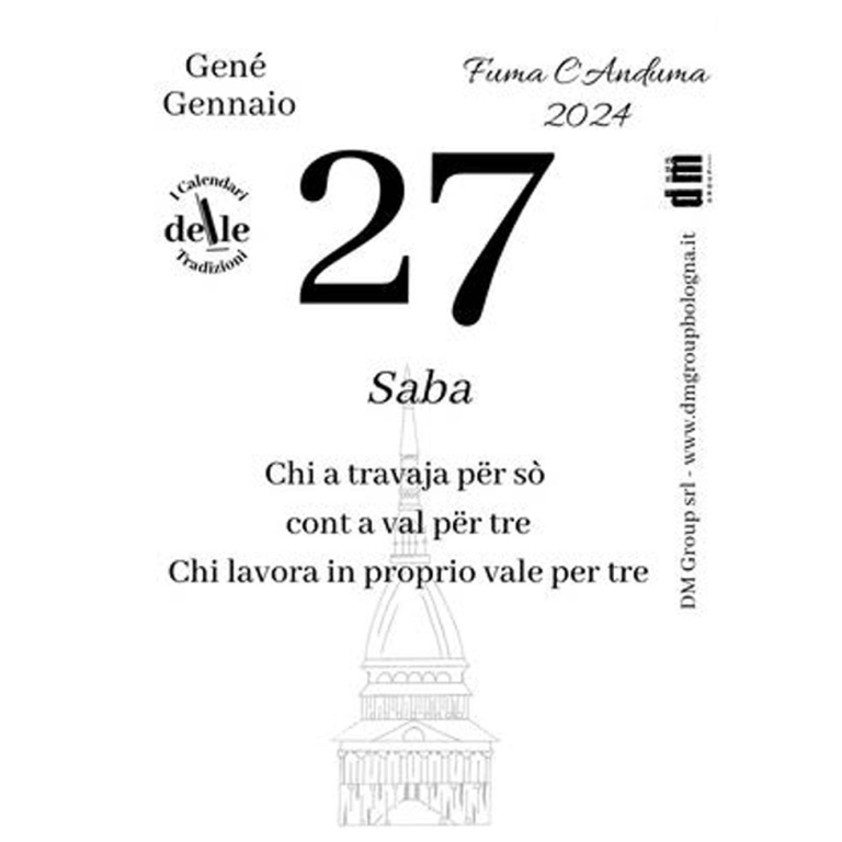 CALENDARIO DIALETTALE    TORINESE 2026 V.19,90 2