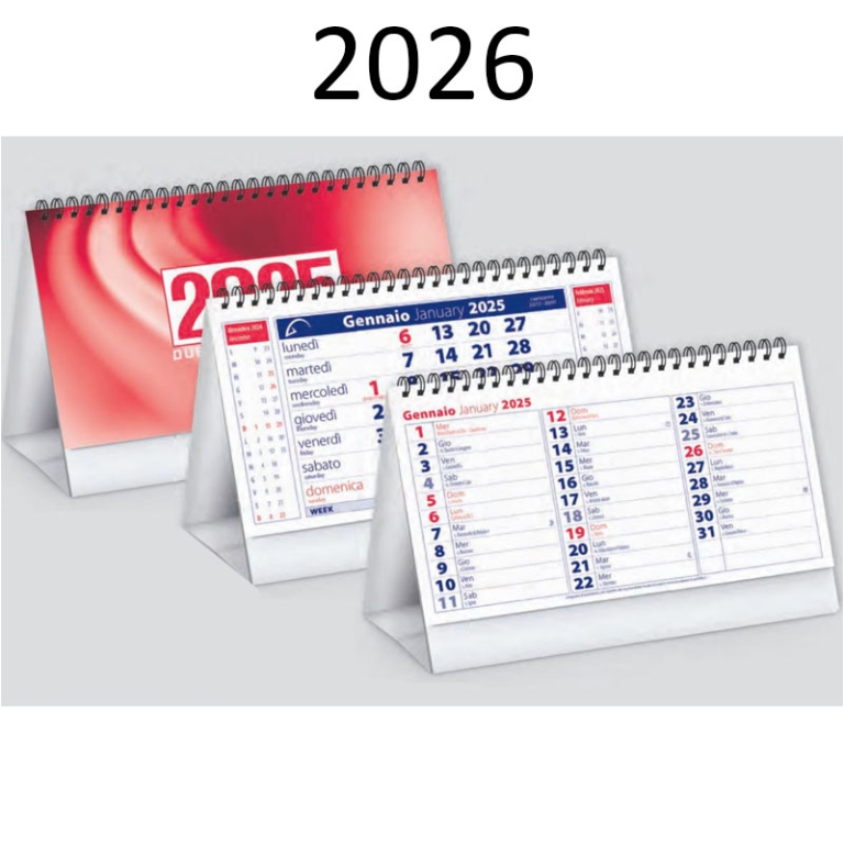 CALENDARIO DA TAVOLO CON SPIRALE BASIC