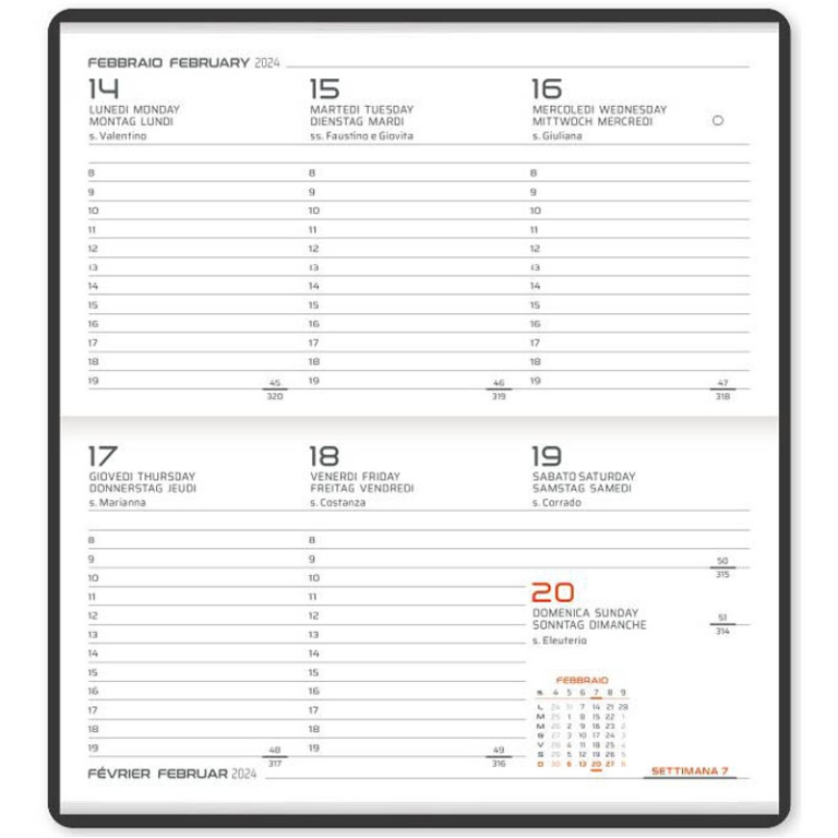 AGENDA SETTIMANALE ORIZZONTALE 8X15 I80TF WALL 2