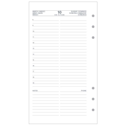 RICAMBIO ORGANIZER GIORNALIERO 9,5X17CM BIANCO