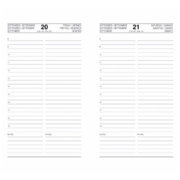 RICAMBIO ORGANIZER GIORNALIERO 7,5X12,7CM BIANCO