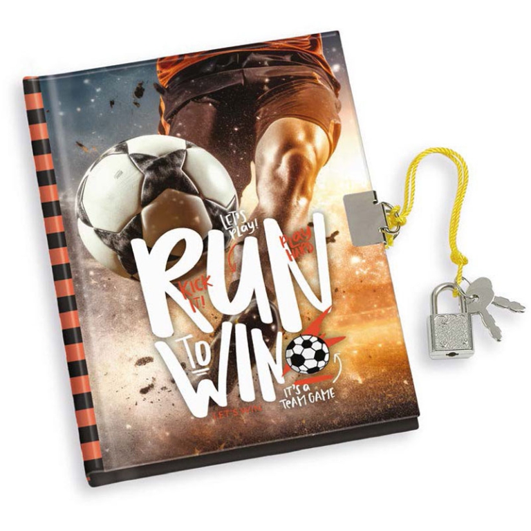 DIARIO SEGRETO 13X18CM BIANCO FOOTBALL LUCCHETTO 3