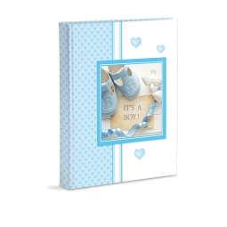 DIARIO MAMMA 21X30CM PLASTICA CELESTE IT'S BOY 24FOGLI