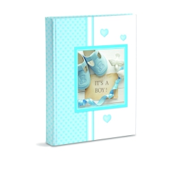 ALBUM NASCITA CELESTE IT'S .. 30FG CON VELINA 23X30