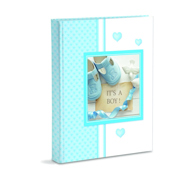 ALBUM NASCITA CELESTE IT'S .. 30FG CON VELINA 23X30