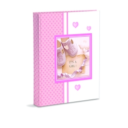 ALBUM NASCITA ROSA IT'S ... 30FG CON VELINA 23X30