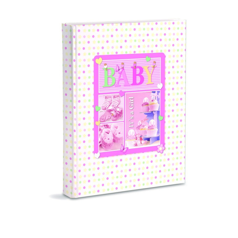 DIARIO NASCITA 17X24CM   BABY ROSA