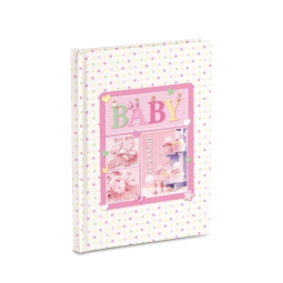 ALBUM NASCITA ROSA BABY IT'S 200 TASCHETTE 13X19CM