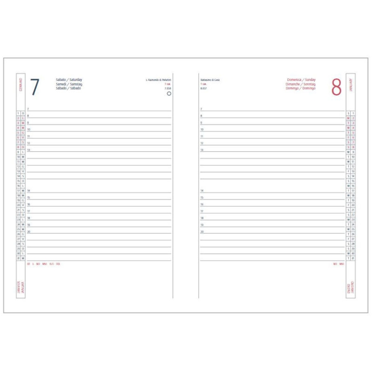 AGENDA GIORNALIERA 21X30 A4 DELTA SAB/DOM SEPARATI 2