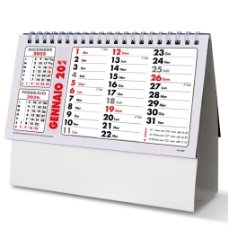 CALENDARI DA TAVOLO 19X14 CLASSIC NERO-ROSSO