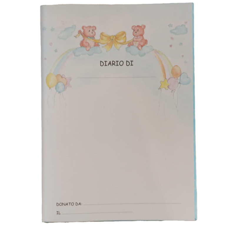 DIARIO NASCITA 17X24CM   17 FOGLI BABY CELESTE 3