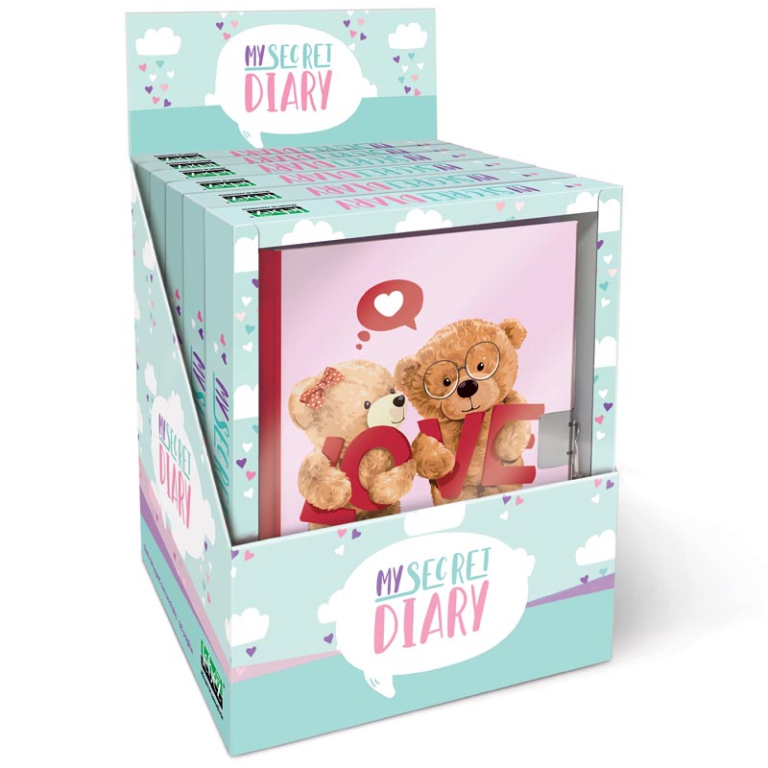 DIARIO SEGRETO 13X18CM TEDDY BEAR CON LUCCHETTO