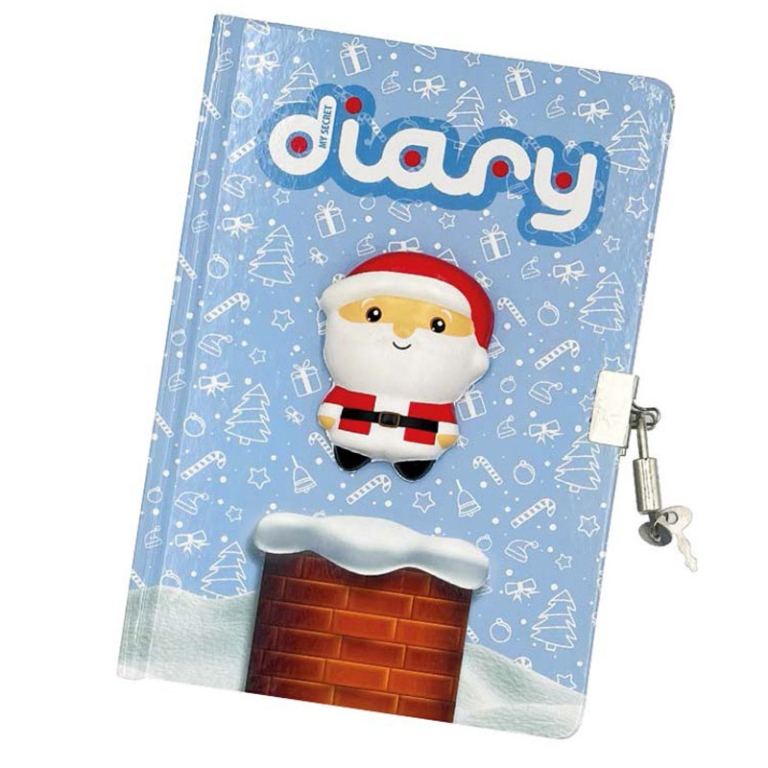 DIARIO SEGRETO 15X21CM 80 PAGINE 3D SQUISHY NATALE 2