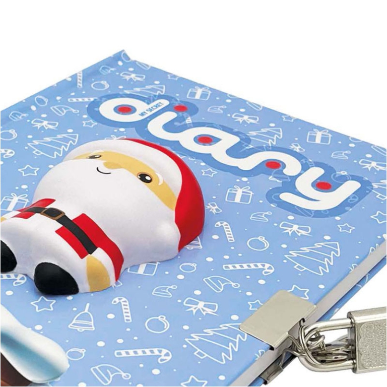 DIARIO SEGRETO 15X21CM 80 PAGINE 3D SQUISHY NATALE 5