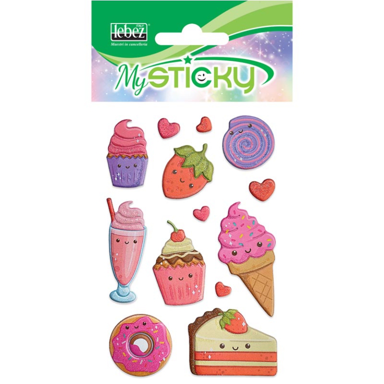 STICKERS ADESIVI BUSTA 3D GIRL EXPO 48PZ 2