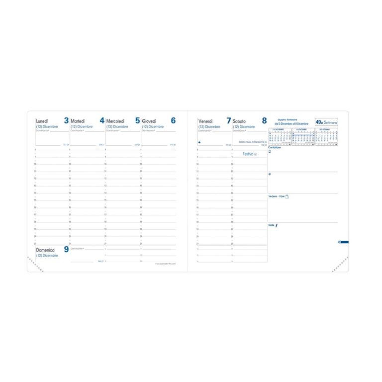 AGENDA ESECUTIVO 16X16 CLUB VERDE SALVIA QUO VADIS 2