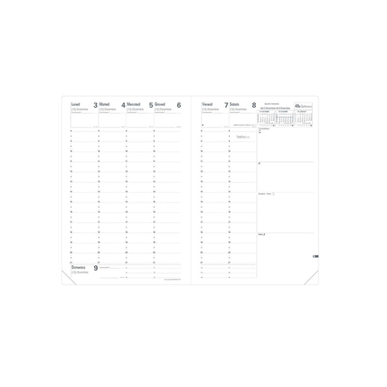 AGENDA MINISTRO 16X24 IMPALA NERO QUO VADIS 2