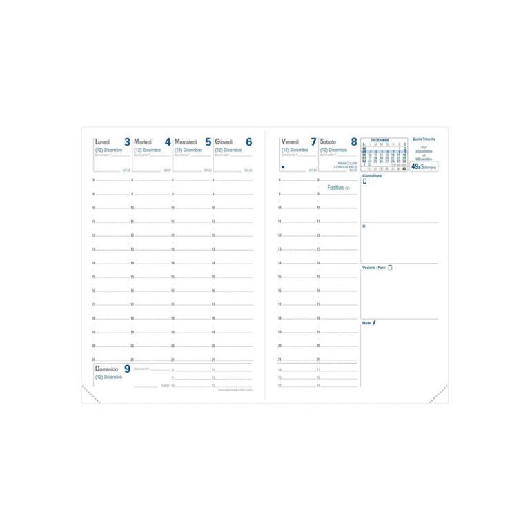 AGENDA AFFARI 10X15CM ROMA BLU NAVY QUO VADIS 2