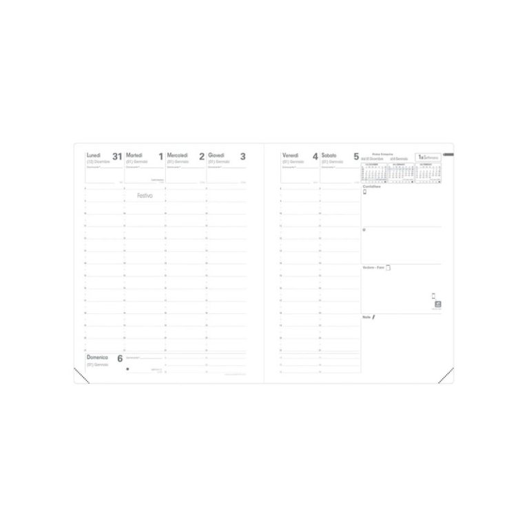 AGENDA PRESIDENTE 21X27 IMPALA NERO QUO VADIS 2