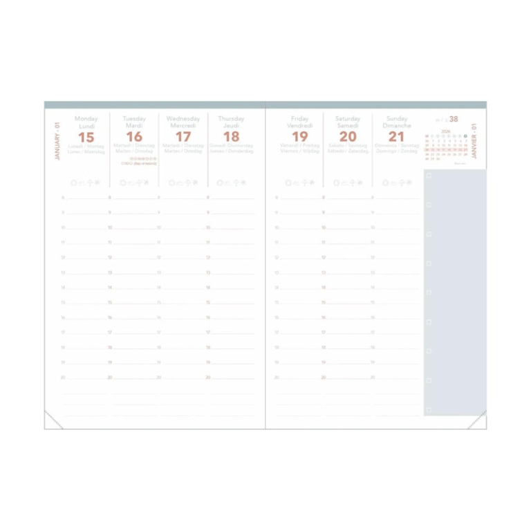 AGENDA AFFARI 10X15 COLOR CALYPSO BORDEAUX Q.V. 3