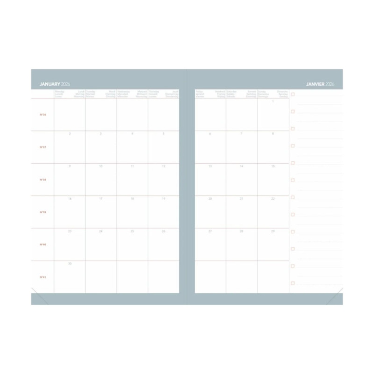 AGENDA MINISTRO 16X24 COLOR CALYPSO BORDEAUX 5