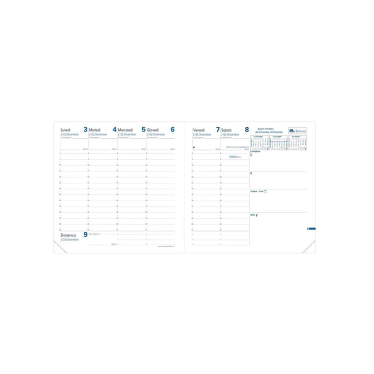 AGENDA ESECUTIVO 16X16   ROMA BLU NAVY QUO VADIS 2