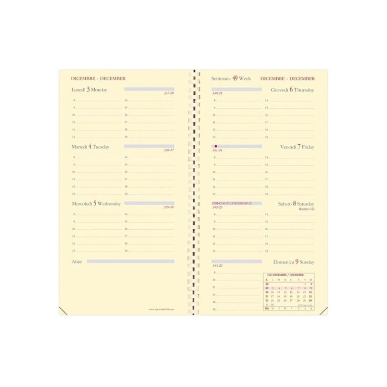 AGENDA PLANORIZON 9X17 IMPALA NERO QUO VADIS 2