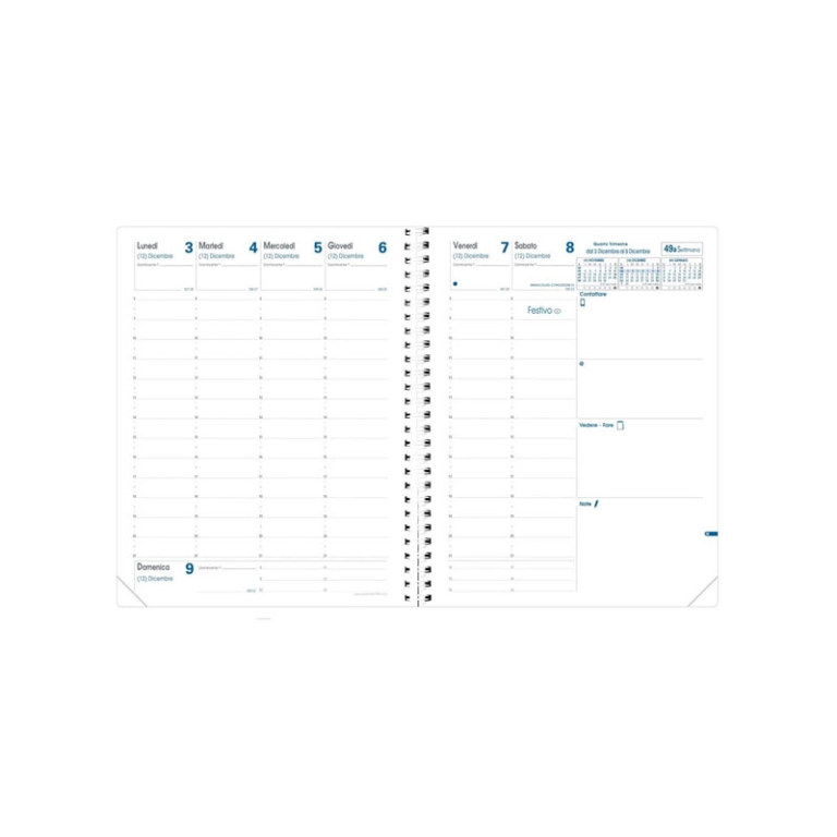 AGENDA PRESIDENTE SPIRALE IMPALA NERO QUO VADIS 2