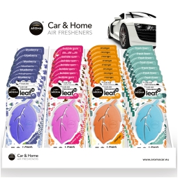 PROFUMATORE AUTO AROMA   LEAF 48PZ EXPO BANCO