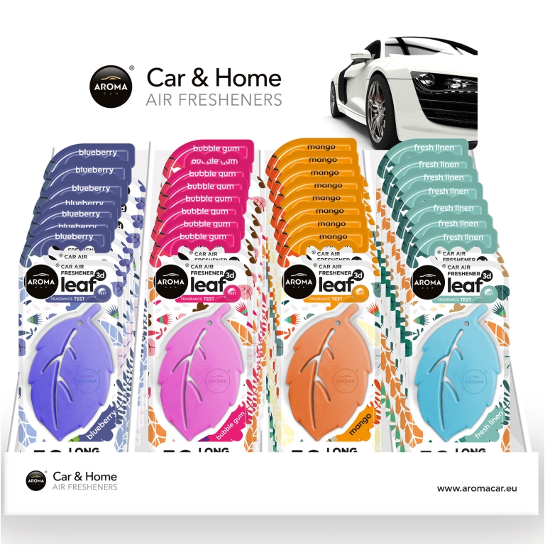 PROFUMATORE AUTO AROMA   LEAF 48PZ EXPO BANCO