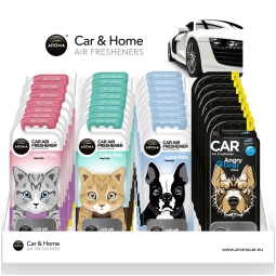 PROFUMATORE AUTO AROMA CATS DOGS 56PZ EXPO BANCO