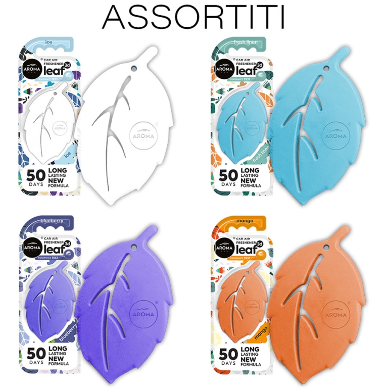 PROFUMATORE AROMA CAR DEO LEAF 3D ASSORTITI
