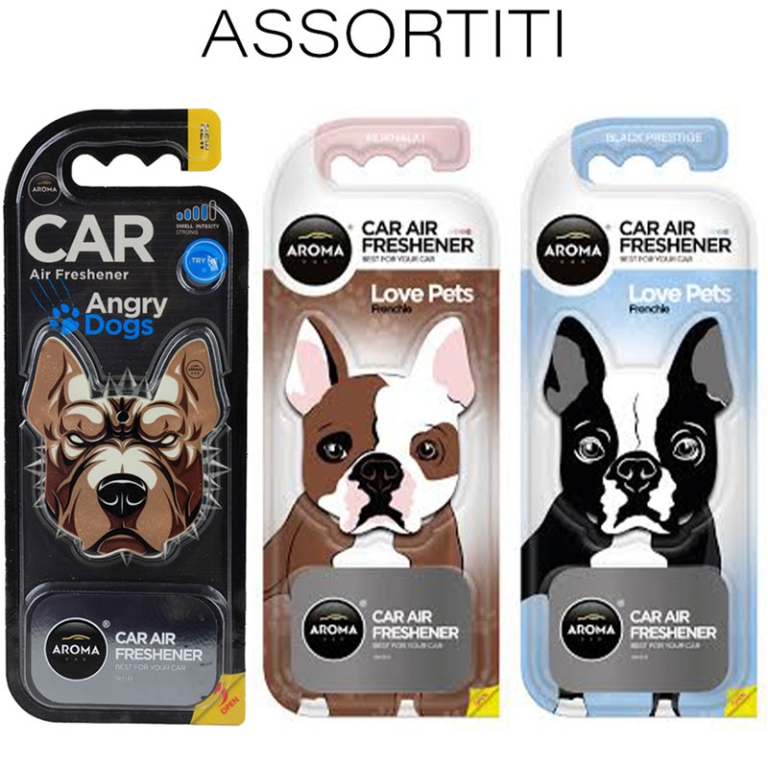 PROFUMATORE AROMA AUTO   CATS E DOGS ASSORTITI