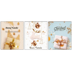 BIGLIETTI CHIUDIPACCO    3PZ SOGGETTI ASSORTITI