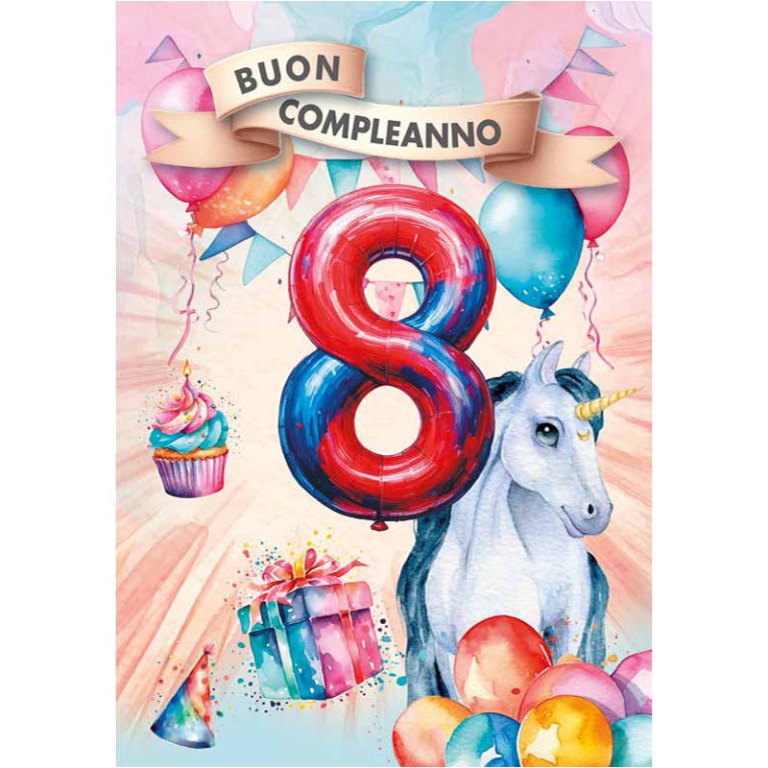 BIGLIETTI ANNI N.8 6PZ