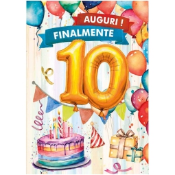 BIGLIETTI ANNI N.10 6PZ