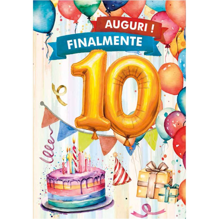 BIGLIETTI ANNI N.10 6PZ